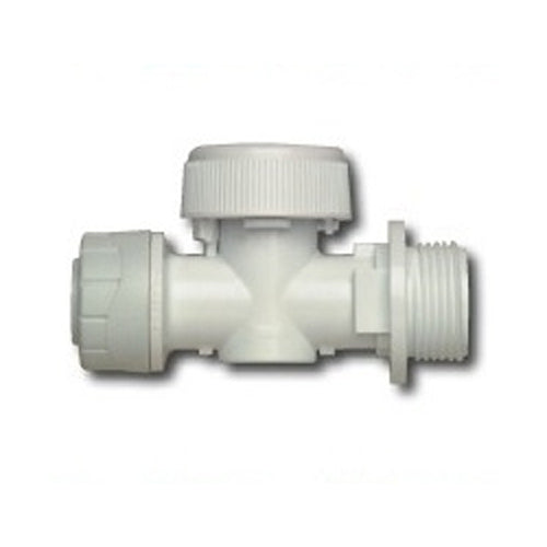 PolyPlumb Enhanced Appliance Valve - 15mm x 3/4" - White - PB6115