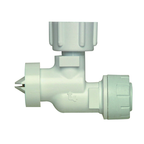 PolyPlumb Enhanced Bent Service Valve - 15mm x 1/2" - White - PB6615
