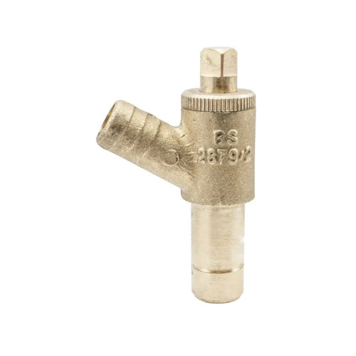 PolyPlumb Enhanced Spigot Draincock - 15mm - Brass - PB3615