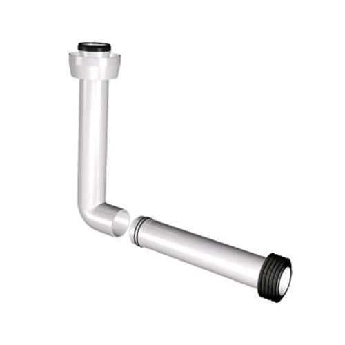 2 Piece Reducing Flush Pipe with Bung - 2" x 1 1/2"