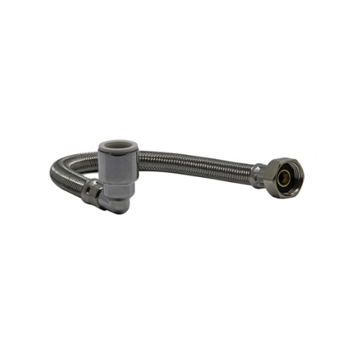 Push Fit Elbow Flexible Tap Connector - C x F - Standard Bore - 15mm x 1/2" x 900mm - WRAS Approved