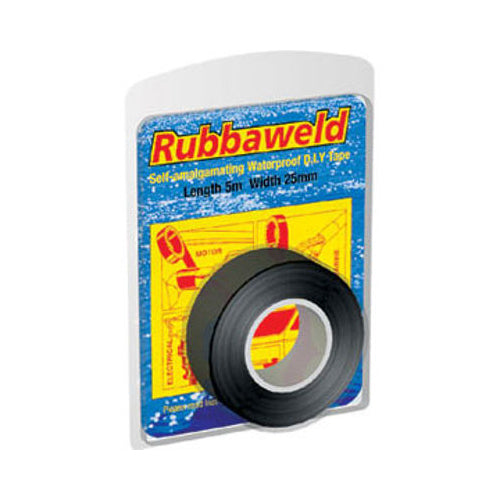Rubbaweld Self Amalgamating Waterproof Tape - 25mm x 5m - Black