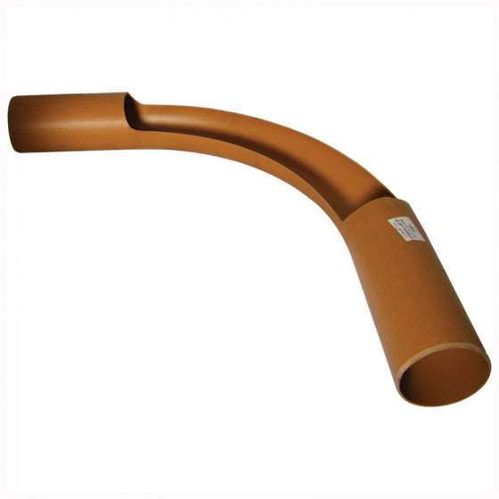 FloPlast 110mm Underground Drainage - Large Radius Bend 87.5° with Channel Access - D581