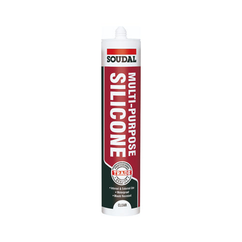 Soudal Trade Multi-Purpose Silicone - 270ml - Transparent (Box of 12) - 121644