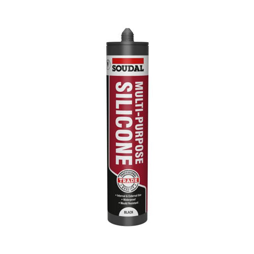 Soudal Trade Multi-Purpose Silicone - 270ml - Black (Box of 12) - 116824