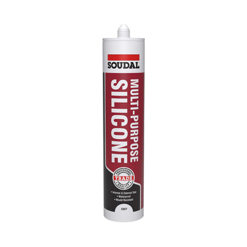 Soudal Trade Multi-Purpose Silicone - 270ml - Grey (Box of 12) - 131605