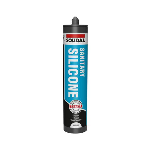 Soudal Trade Sanitary Silicone - 290ml - Transparent (Box of 12) - 121648