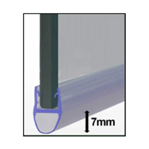 Shower Seal Shower/Bath Seal - 8-10mm Glass x 7mm Drop - 1m
