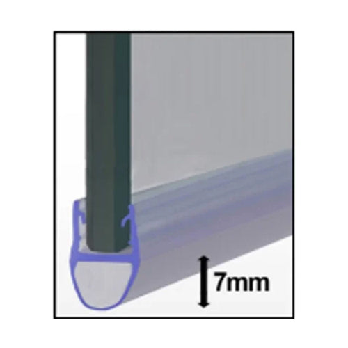 Shower Seal Shower/Bath Seal - 4-6mm Glass x 7mm Drop - 2m