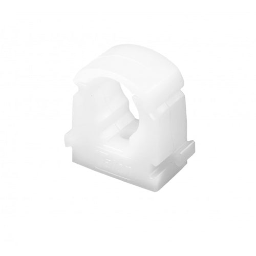 Talon Plastic Pipe Clip Hinged Single - 28mm (Bag of 50) - White - TS28