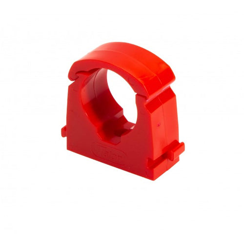 Talon Plastic Pipe Clip Hinged Single - 22mm - Red (Bag of 20) - TS22RED/20