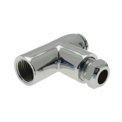 Tesla Gas Restrictor Elbow - 1" x 12mm - Chrome - RE112