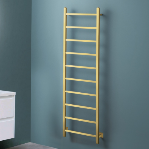Towelrads Diva Dry Electric Towel Rail - 1500mm x 500mm - Brushed Brass - 231003