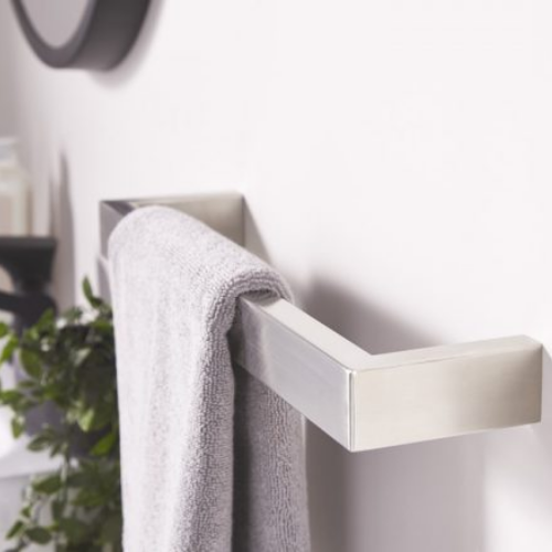 Towelrads Elcot Electric Towel Bar - 630mm - Brushed Stainless Steel - 488107