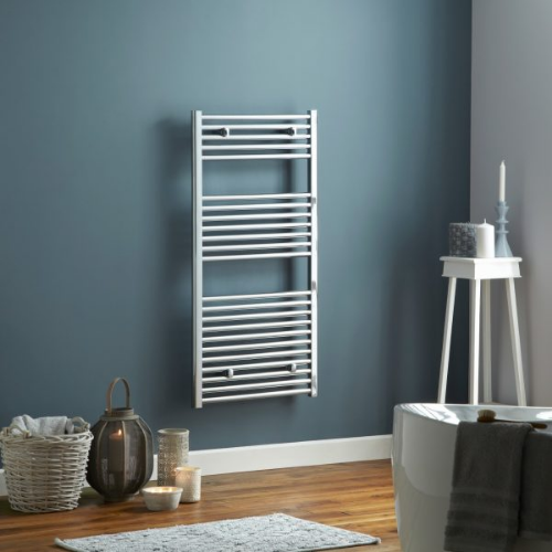 Towelrads Pisa Straight Towel Rail - 800mm x 450mm - Chrome - 140007
