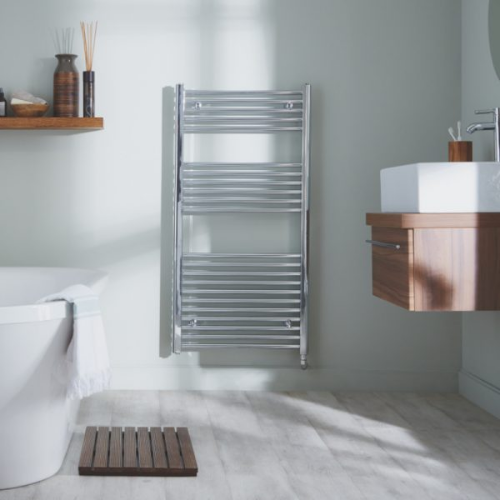 Towelrads Richmond Electric Non-Thermostatic Towel Rail - 1186mm x 450mm - Chrome - 136072
