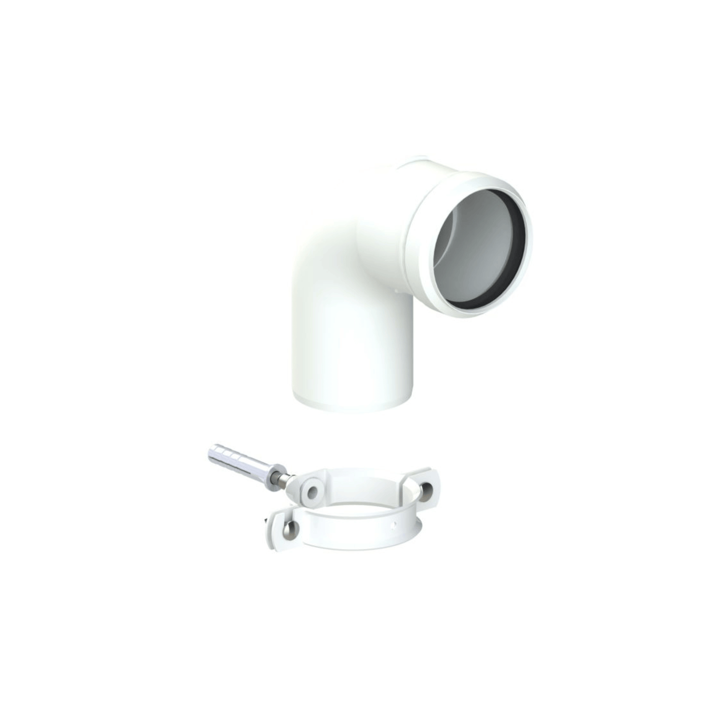Vaillant 87 Degree Plume Elbow - White - 0010039356