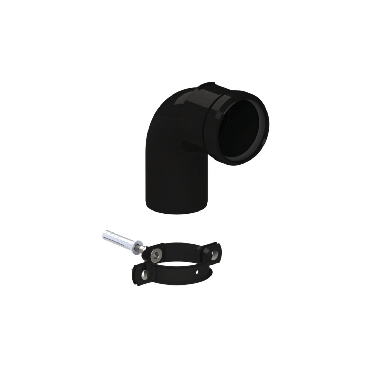 Vaillant 87 Degree Plume Elbow - Black - 0010039354