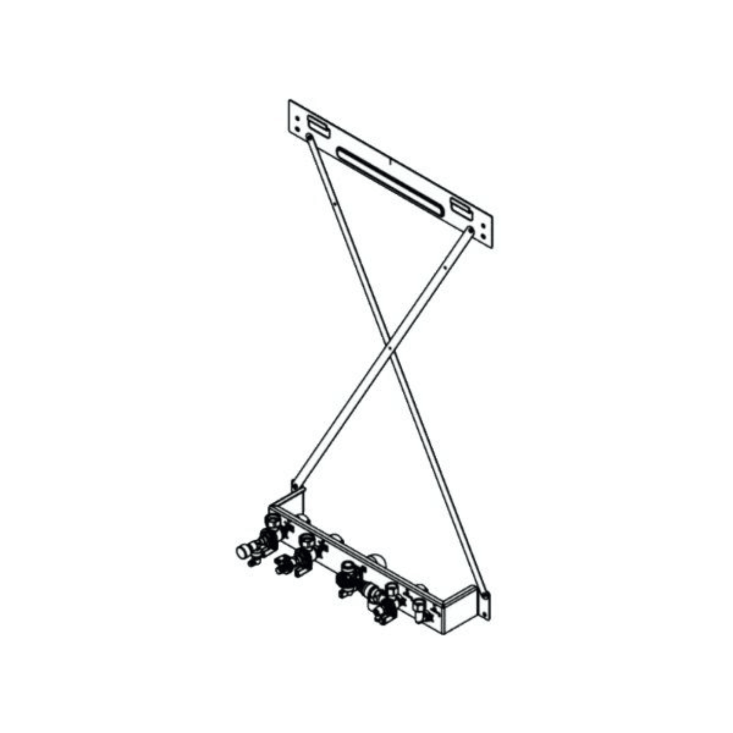 Viessmann Vitodens 111-W Combi Boiler PlusBus Surface Mounting Pre-Plumbing Jig - 7780272