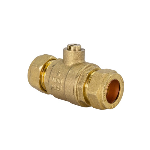 Brass - Full Flow Isolation Valve - 15mm - WRAS Approved