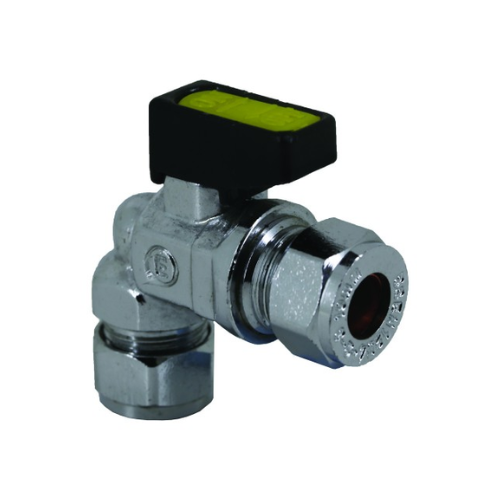 Mini Ball Valve - Reducing Angled - C x C - 15mm x 8mm