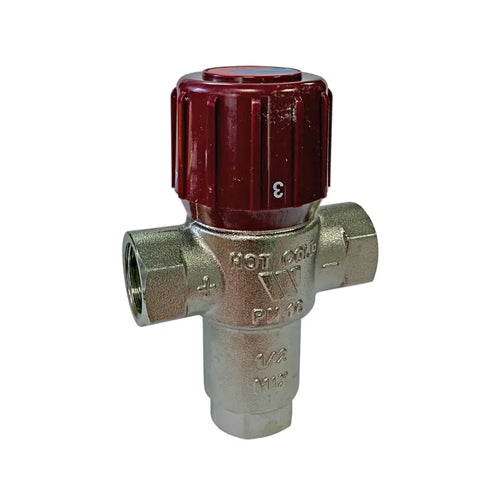 Watts Aquamix Type 61C Thermostatic Mixing Valve - 1/2" FBSP x FBSP - 6109C12