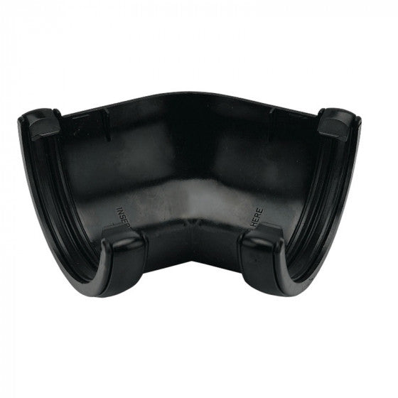 FloPlast 112mm Half Round - Gutter Angle 135° - Black - RA2B