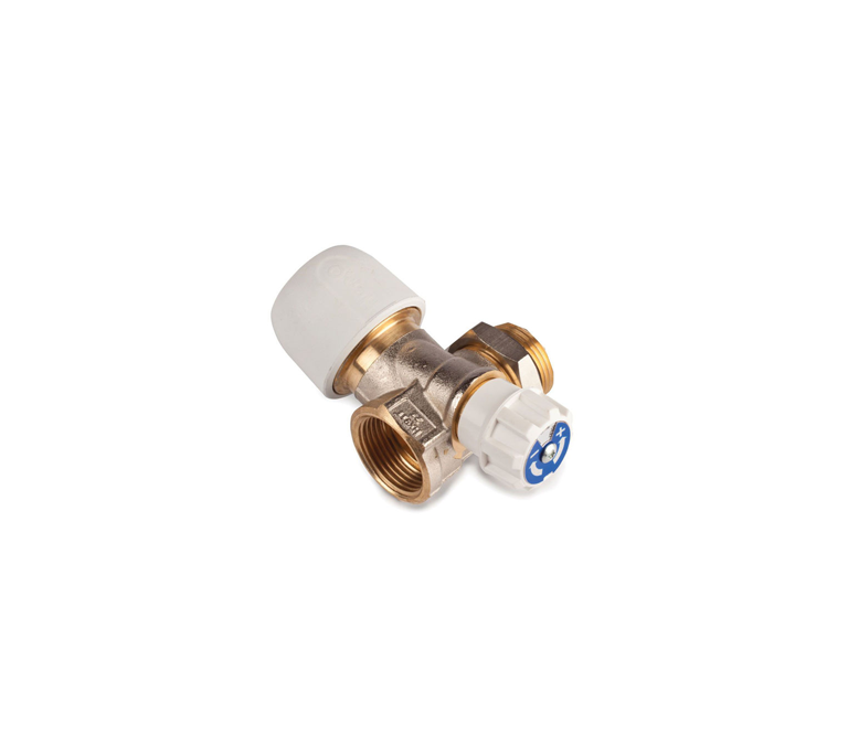 Hep2O Manifold Valved (Plated Brass)- 22mm x 3/4" 1-Port - HX91T/22W