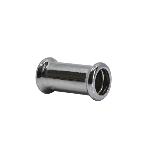 Chrome Copper Water - M-Profile - Press Fit - Straight Coupling - 15mm