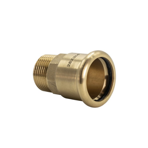 Copper Water - M-Profile - Press Fit - Male Iron Coupling - 15mm x 3/4"