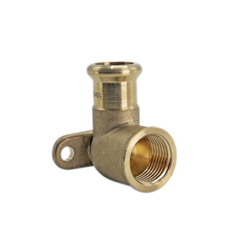 Copper Water - M-Profile - Press Fit - Wallplate Elbow - 15mm x 1/2"