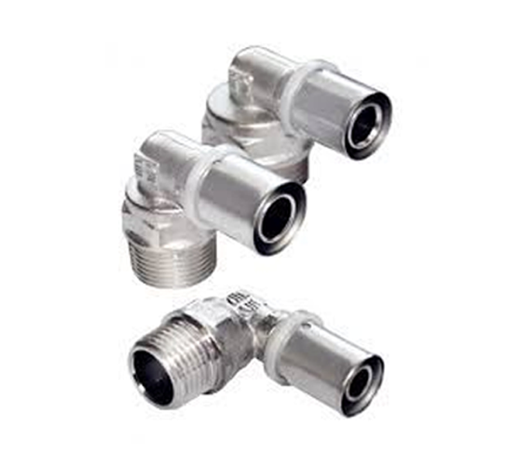 NovaTherm Male Elbow NF5 Crimp Fitting (Pack of 6) - 16mm x 1/2" - NF5-L1216x1/2