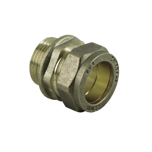 DZR Compression - Male Iron Coupling - 15mm x 3/8"