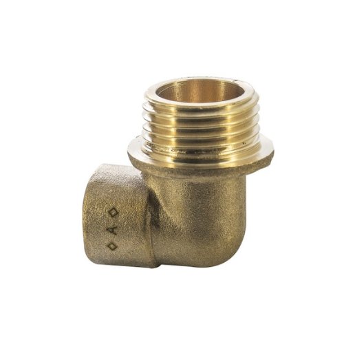 End Feed - Male Iron Elbow - 22mm x 3/4"