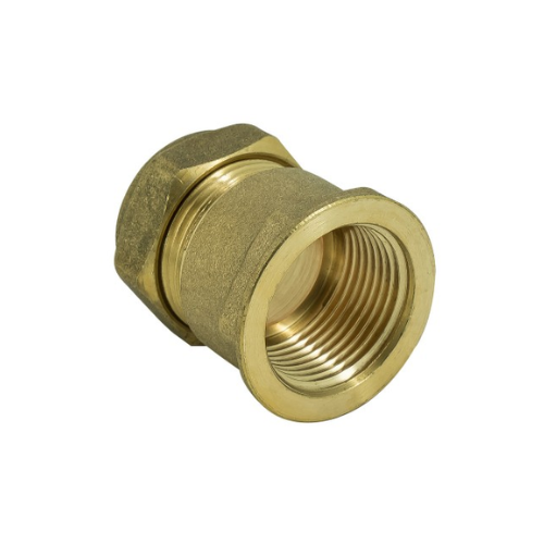 Brass Compression - Female Iron Coupling - 15mm x 3/8"