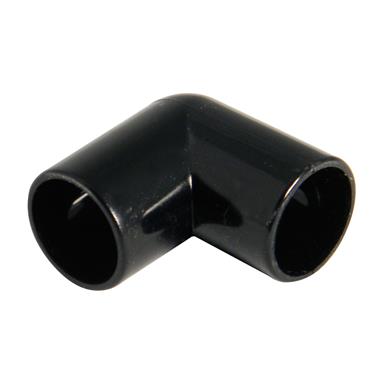 FloPlast Overflow Waste - Knuckle Bend 90° - 21.5mm Black - OS11B