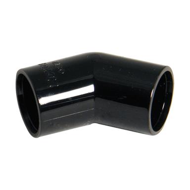 FloPlast Overflow Waste - Obtuse Bend 135° - 21.5mm Black - OS12B