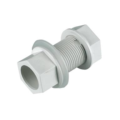 FloPlast Overflow Waste - Straight Tank Connector - 21.5mm White - OS14W