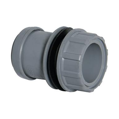 FloPlast Push Fit Waste - Tank Connector - 40mm Grey - WP61G
