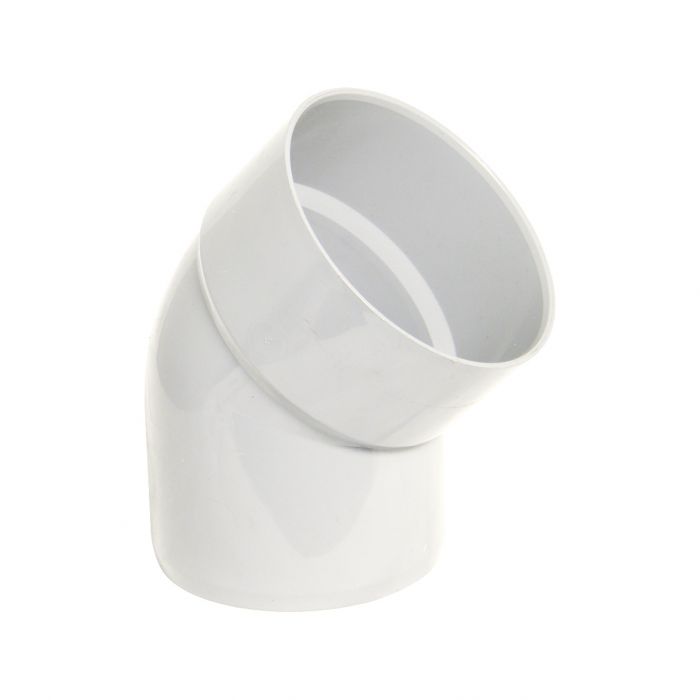 FloPlast 110mm Ring Seal Bottom Spigot/Solvent Weld Top - Offset Bend 135° - White - SP435W