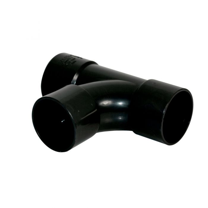FloPlast ABS Solvent Weld Waste - Tee - 50mm Black - WS24B