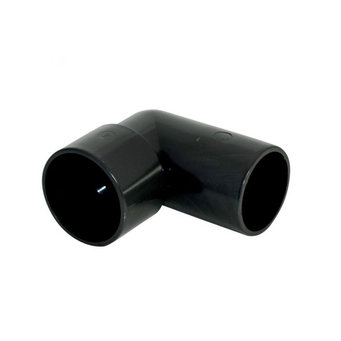 FloPlast ABS Solvent Weld Waste - Conversion Bend 90° - 40mm Black - WS27B