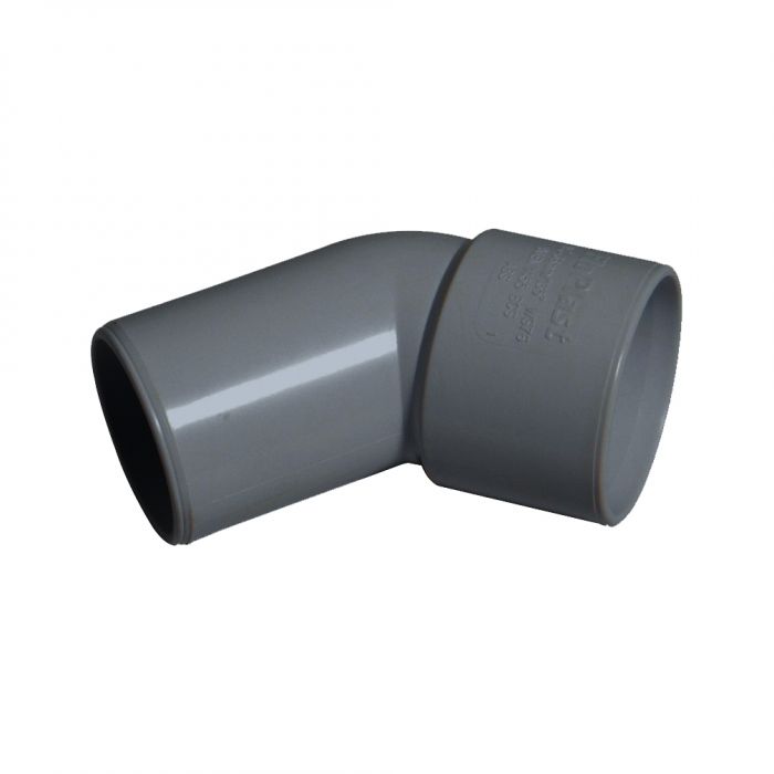 FloPlast ABS Solvent Weld Waste - Conversion Bend 135° - 40mm Grey - WS77G