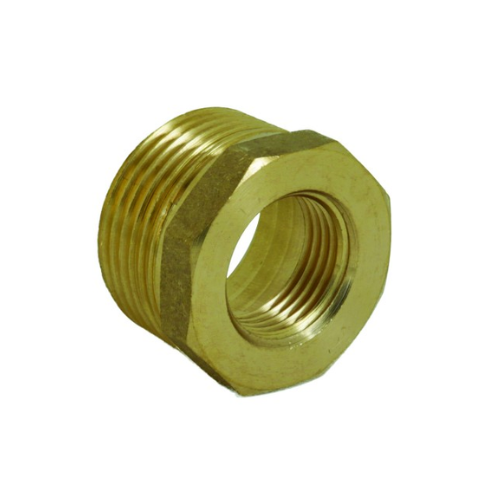 Brass - Hexagon Bush - 2" x 1 1/2"