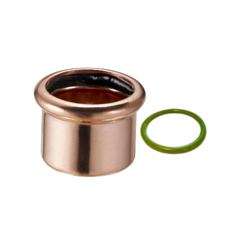 M-Press Fittings - Copper FKM for Solar, High Temp, Compressed Air & Industrial Heating - M-Profile - Press Fit - End Cap - 22mm