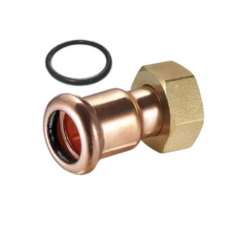M-Press Fittings - Copper Water - M-Profile - Press Fit - Straight Tap Connector - 15mm x 1/2"
