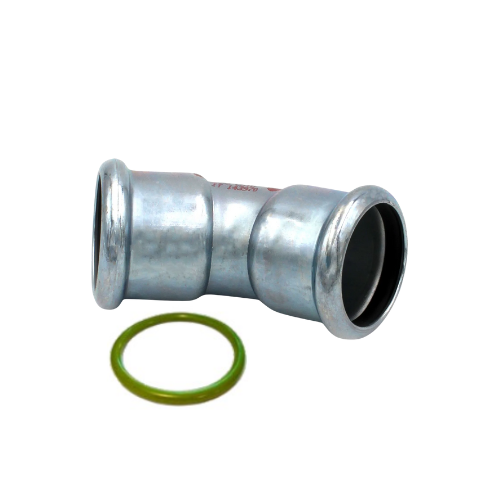 M-Press Fittings - Carbon Steel FKM for Solar, High Temp, Compressed Air & Industrial Heating - M-Profile - Press Fit - Obtuse Bend - 76mm
