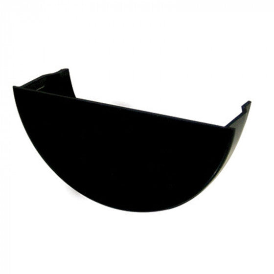 FloPlast 112mm Half Round - Gutter Internal Stopend - Black - RE2B