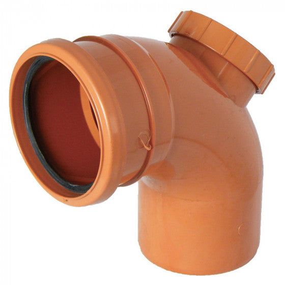 FloPlast 110mm Underground Drainage - Access Bend 87.5° - D169
