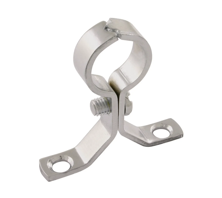 Pressed Brass Screw-On Bracket - 35mm Chrome Plated